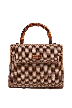 Bamboo handle bag Laboratorio Capri | 115TORTORA